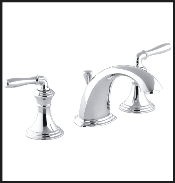 KOHLER 2-Handle Widespread Faucet with Metal Drain