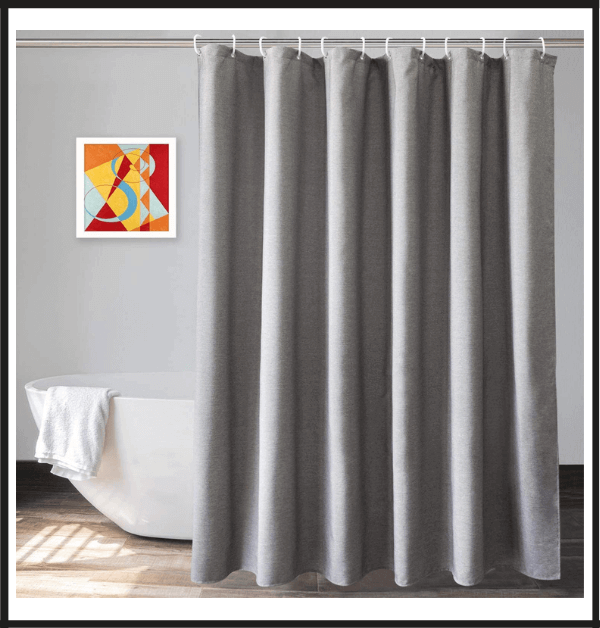 UFRIDAY Heavy Duty Weighted Shower Curtain For Walk-in Shower