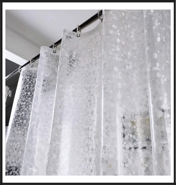 WellColor Weighted Shower Curtain Liner For Walk-in Shower