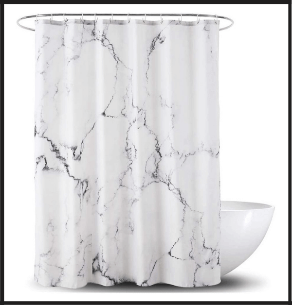 YOSTEV Unique 3D Printing Marble Shower Curtains For Small Bathrooms