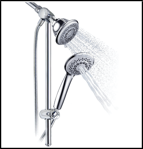 HotelSpa Multi Drill-free Shower Head With Slide Bar Combo
