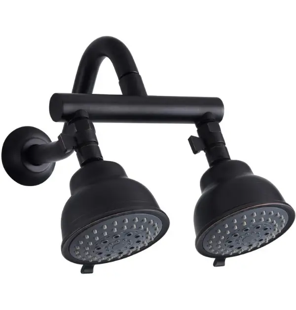 HAOXIN Double Shower Head with Shower Head Shut-Off Valve For Two Person Shower