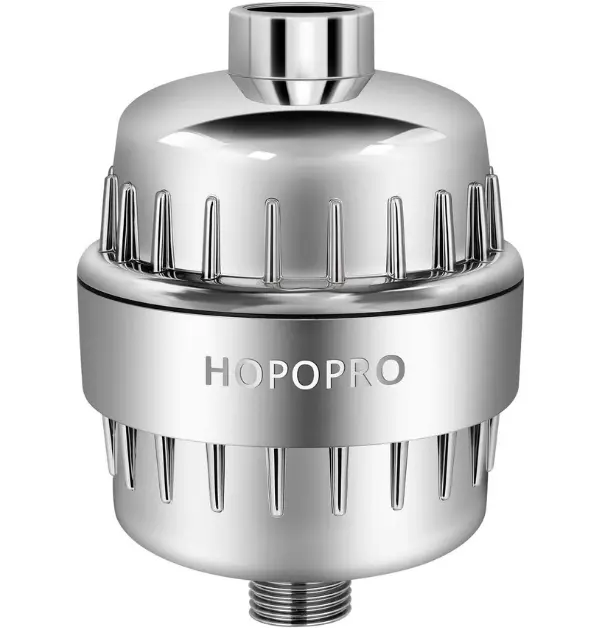 HOPOPRO High Output 18 Stage Shower Chlorine Filter For Hard Water