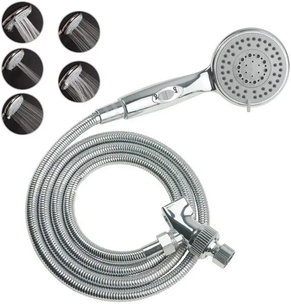 HauSun 5 Spray Settings Handheld Shower Head with On Off Switch