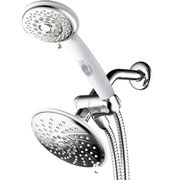 HotelSpa Ultra-Luxury 3 Way Dual Shower Head Combo For Two Person Shower