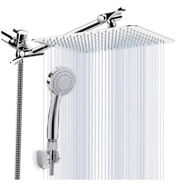 Kaqinu High Pressure Rainfall Shower Head _ Handheld Showerhead Combo For Two Person Shower