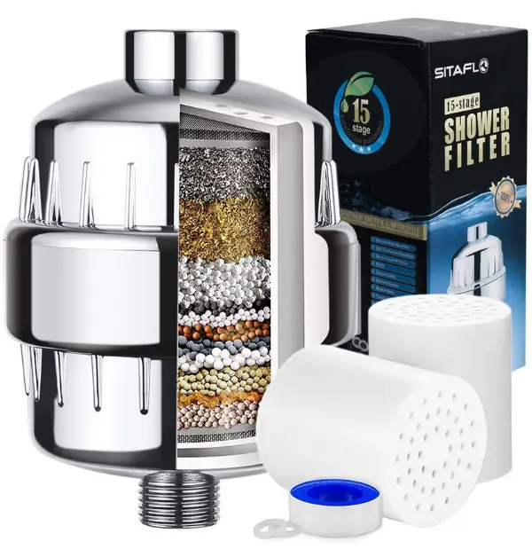 SITAFL 15 Stage High Output Shower Filter To Improve Skin Dryness And Blonde Hair