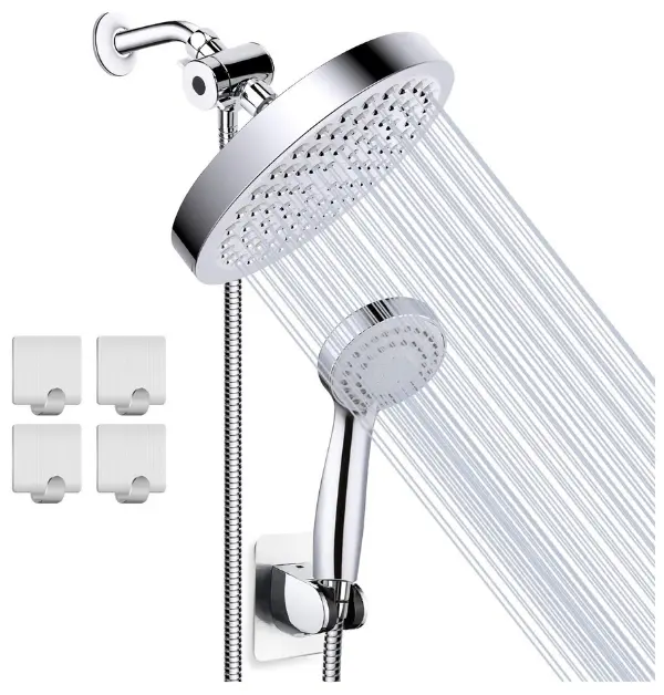 Taiker High Pressure Dual Shower Head With Handheld For Couples