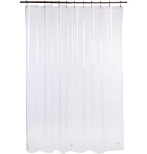 AmazerBath Plastic heavy duty shower curtain with weights