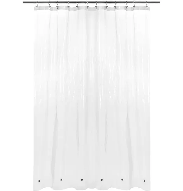 Barossa Design fabric shower curtain liner with weighted hem
