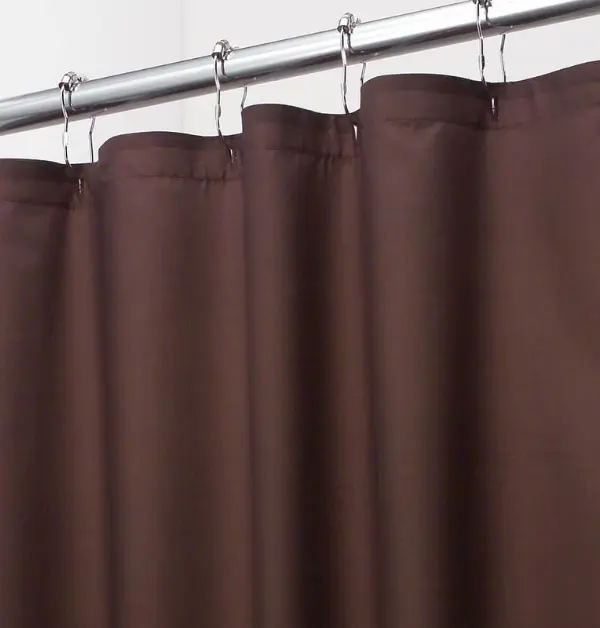 mDesign Polyester Fabric Heavy Weighted Shower Curtain