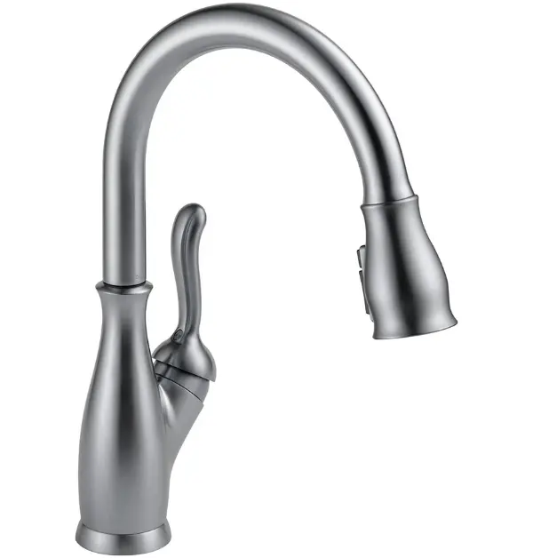 Delta Faucet Leland Brushed Nickel Kitchen Faucet For Hard Water