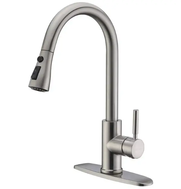 WEWE Single Handle Pull Out Kitchen Faucet For Hard Water